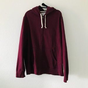 Sonoma Burgundy Long Sleeve Men's Hoodie Size XXL